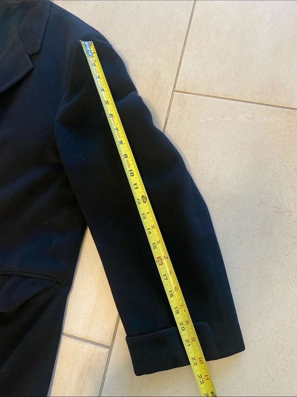 Men's Classic Wool Overcoat - Black Blue